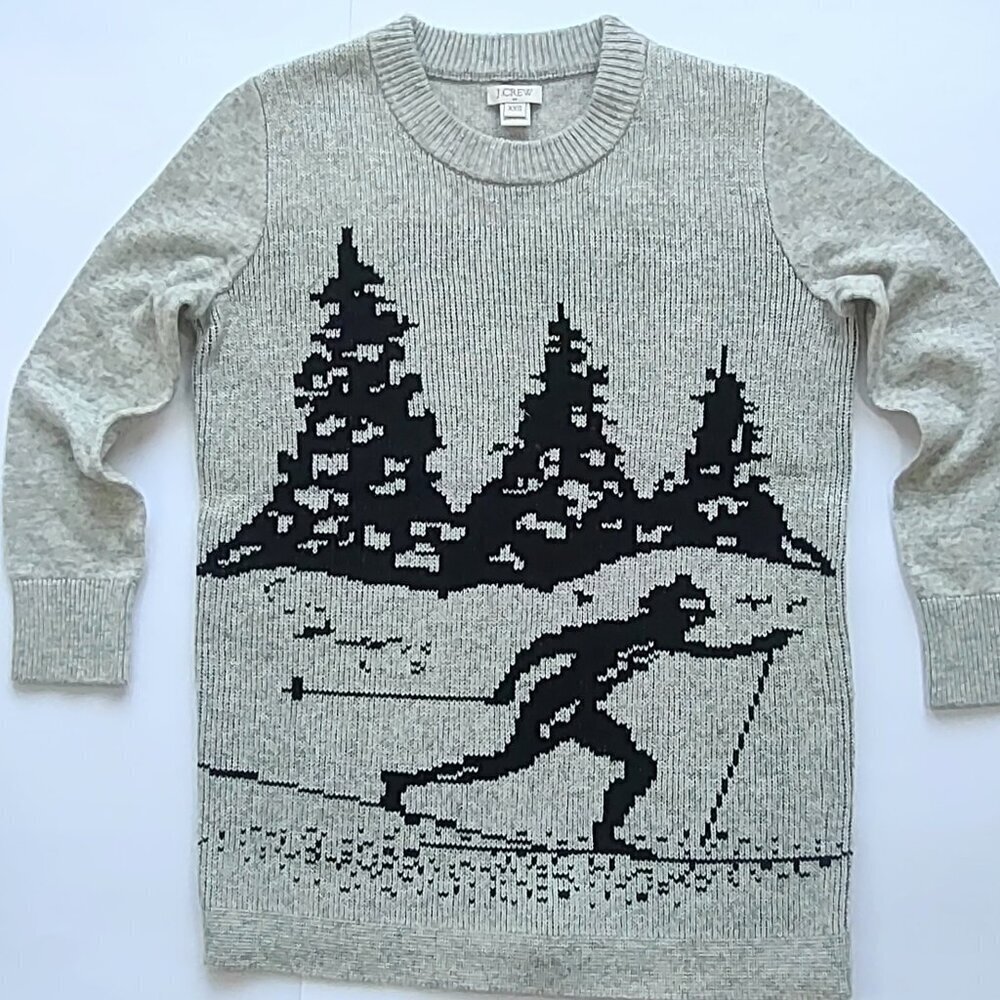 J. Crew Merino Wool Apres Ski Sweater XXSmall Retro Alpine Winter Snow   NWOT - Picture 3 of 8